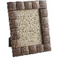 Rectangular Square Brown Polished coconut shell photo frame