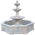 Antique Polished White Marble Fountain
