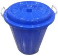Round Swati blue plastic storage drum bucket