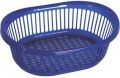 Blue Swati oval plastic basket