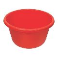 Round red plastic water tub