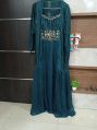 Embroidered 3/4th Sleeve Ladies Party Wear Gown