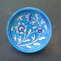 Heritage India  /Blue Pottery Wall Hanging Plates Size 4&amp;quot; Inches BPWHP-008