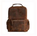 Genuine Vintage Handmade Cosmic Brown Leather Adventure Backpack