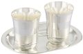 1022 Silver Plated Tray Glass Set