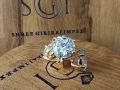 16ctw White Moissanite Diamond with 14k gold Earring pendant set