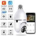 Unique Disk White Electric 220V ptz hd infrared night vision e27 security bulb camera