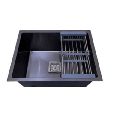 Stainless Steel Square Sanware ss black coated hand made hy duty kitchen sink