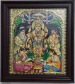 Satyanarayan tanjore painting 22 carat gold foil 8 x 10