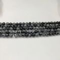 Gemstone natural snow flack round shape 16 inch strand smooth polish stone beads