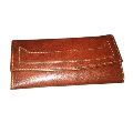 Plain leather purse