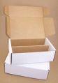 Corrugated Kraft Paper White Brown plain duplex box