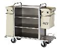 STAINLESS STEEL HOUSEKEEPING TROLLEY