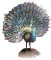Fiber Peacock Statue