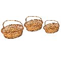 Round Cane Storage Basket/Fruit Basket For Home, Hotel and Restaurant Decor/Gift Item