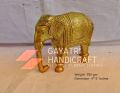 Golden Polished brass elephant statue