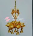 Golden Polished brass hanging diya