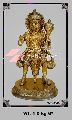 Polished brass hanuman statue