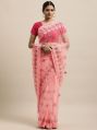 Kasee 1482 net pink embroidered saree