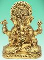 9.5 Inch Brass Lord Ganesha Statue