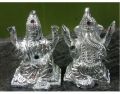 Sai Ganesh Handicrafts Silver White Metal religious laxmi ganesh statue