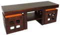 Wooden 2 Seater Coffee Table Set