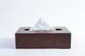 Brown Teak Wood Tissue Box