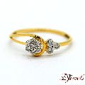 Certified Diamond studded Hallmarked gold Ring at Wholesale Price midyear Summer Sale