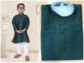Silk Multicolor Plain Printed Full Sleeves fabzone full sleeve kids ethnic kurta wears