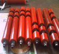 Nylon Rubber Steel Red Polished Conveyor Rollers