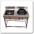 Stainless Steel Double Burner Indian Chinese Range