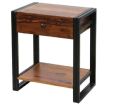 Wooden Side Table with Shelf & 1 Drawer