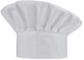 Round White Plain Chef Cap