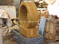 Round Classy Yellow Polished granite outoor ring fountain