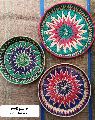 Round Multicolored handwoven wall plates