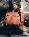 Vintage Crafts Genuine Leather Brown Plain college leather messenger bag