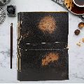 Brown Vintage Crafts handmade stone leather journal notebook