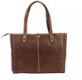 Brown Plain Vintage Crafts ladies leather office bag