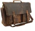 Black Brown Plain Vintage Crafts leather crossbody messenger bag