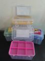 Plastic rectangular sewing kit box