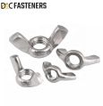 DIC Fasteners Silver Round Head Stainless Steel Custom Power Coated Polished Unpolished Wing Nuts