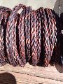 Red brown Black leather braided cord