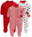 Multicolour Assorted Cotton Round Full Sleeves Stitched Baby Rompers