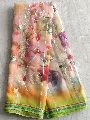 Unstitched Multicolor printed synthetic saree