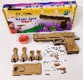 KR015B Wooden & Rubber Band Shooting Gun Toys