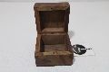 small square dark wooden jewelry box