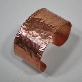 wide hammer design copper cuff bracelet
