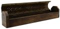Dark Brown Coffin Shape Incense Stick Burner From Tradnary