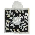 mother of pearl inlay floral design square tissue box