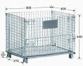 Iron Stainless Steel Black wire mesh pallet cage